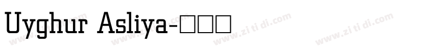 Uyghur Asliya字体转换